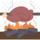 Roasting Chicken Bonfire Icon