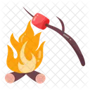 Campfire Marshmallow Roasting Marshmallow Marshmallow Stick Icon