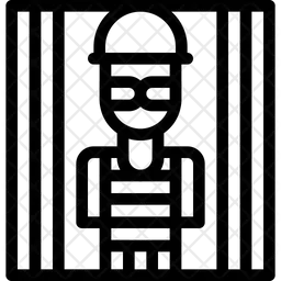 감옥에 있는 강도  아이콘