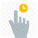 Appuyez Maintenez Horloge Icon