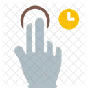 Appuyez Maintenez Horloge Icon