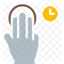 Appuyez Maintenez Horloge Icon