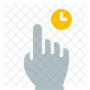 Appuyez Maintenez Horloge Icon