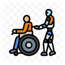 Robo Cuidador Social Ícone