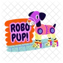 Robo Pup Pet Dog Icon