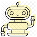 Robot Color Shadow Line Icon Icon