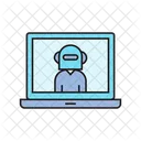 Robot Video Conference Artificial Intelligence Icon