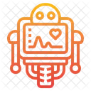 Robot Heart Rate Monitor Monitor Icon