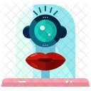 Robot Lady Science Icon