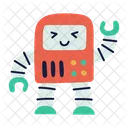Robot Children Metal Icon