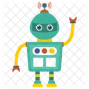 로봇 생체 공학 사람 기계 사람 아이콘