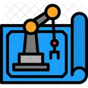 Robot Blueprint Robotic Design Automation Plan Icon