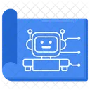 Robot Blueprint Robot Design Robot Plan Icon