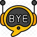 Robot Bye Message  Icon