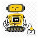 Robot Charging Power Battery Icon