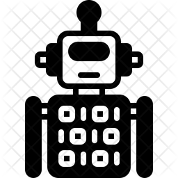 Robot Code Icon - Download in Glyph Style