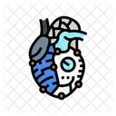 Robot Coeur Social Icône