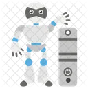 Robot con computadora  Icono