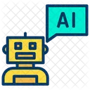 Entidad Conversacional Artificial Bot Bot De Chat Icono