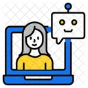 Robot De Comunicacion Robot De Chat Robot De Discusion Icono