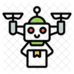 Robot Delivery  Icon