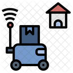 Robot Delivery Icon Of Colored Outline Style Available In Svg Png Eps Ai Icon Fonts