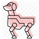 Robot Dog Color Shadow Thinline Icon Icon