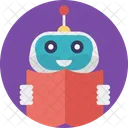 Educacion Robot Libro Icono