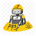 Robot Engineer Architect Map Constructor Icon