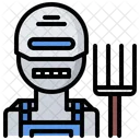 Robot Pitchfork Smart Icon