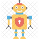 Robot Firewall Security Icon