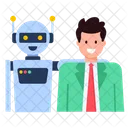 Happy Robot Robot Friend Bot Icon
