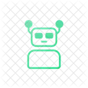 Robot green solid  Icon