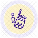 Robot Hand Color Circle Icon Icon