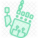 Robot Hand Duotone Line Icon Icon