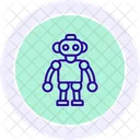 Robot Line Icon Icon