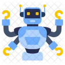 Robot Futuriste Robot Multitache Mains De Robot Icône
