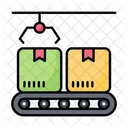 Robot Packaging Manufacturing Factory Icon