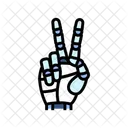 Peace Robot Hand Icon