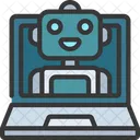 Robot Portatil Ordenador Portatil Robot Icono