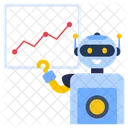 Data Analytics Robot Presentation Data Presentation Icon