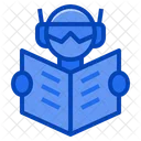 Robot Reading  Icon