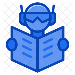 Robot Reading  Icon