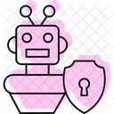 Robot Security Color Shadow Thinline Icon Icon