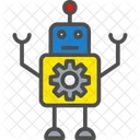 Robot Setting Robot Maintenance Artificial Intelligence Icon