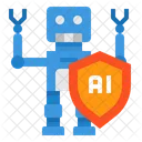 Robot Shield Ai Shield Artificial Intelligence Icon