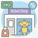 Robot Shop Marketplace Robot Outlet Icon