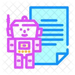 Robot Text  Icon