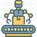 Trabajador Industria Futurista Icono