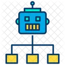 Distribución del trabajo del robot  Icono